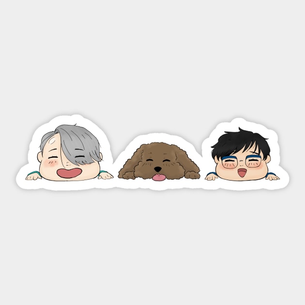 Vic Makka and Yuuri Sticker by annamustdie